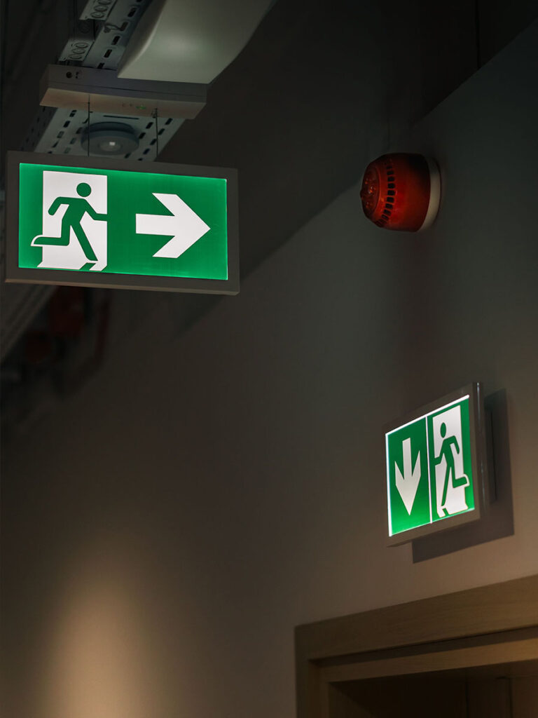 emergency lighting install on commercial site