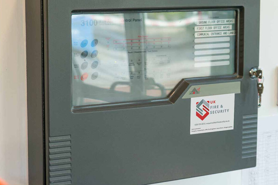 fire alarm install on office block