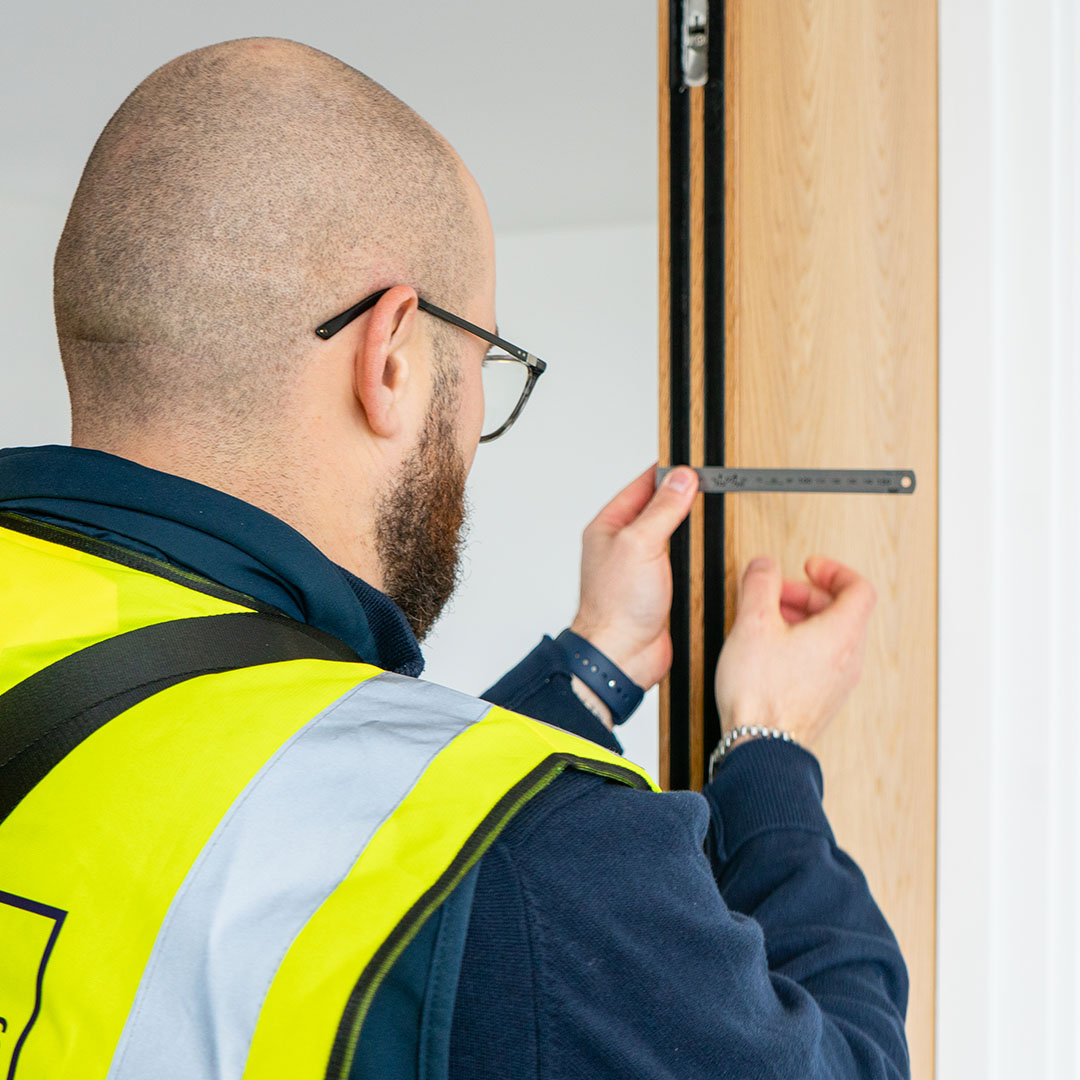 fire door inspection on site