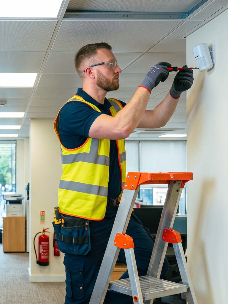 intruder alarm install in office building